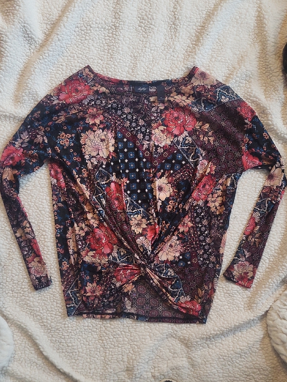 Womens Daytrip Sheer Long Sleeved Top Medium